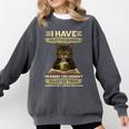 i Have Selective Hearing Cat Coffee Books Retro Comfort Colors Sweatshirt Pepper