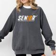 Senior 18 High School Graduation Eighteen Year Old Grad Comfort Colors Sweatshirt Pepper