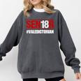 Senior 2018 Valedictorian School Colors Graduation Comfort Colors Sweatshirt Pepper