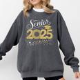 Senior 2025 Graduation Sunflower Class Of 2025 Comfort Colors Sweatshirt Pepper