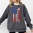 Senior 2026 Baseball American Flag Class Of 2026 Graduation Comfort Colors Sweatshirt Pepper