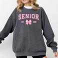 Senior 2026 Class Of 2026 Coquette Pink Bow Graduation 2026 Comfort Colors Sweatshirt Pepper