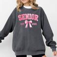 Senior 2026 Coquette Pink Bow Class Of 2026 Graduation Girls Comfort Colors Sweatshirt Pepper