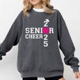 Senior Cheerleader Cheer Class Of 2025 Graduation Graduate Comfort Colors Sweatshirt Pepper