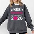 Senior Cheerleader Grandma Cheer Class Of 2026 Graduation Comfort Colors Sweatshirt Pepper