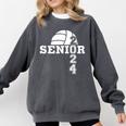 Senior Class Of 2024 Volleyball Seniors School Graduation Comfort Colors Sweatshirt Pepper