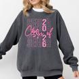 Senior Class Of 2026 Coquette Bow Graduation 2026 Girl Women Comfort Colors Sweatshirt Pepper