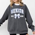 Senior Class Of 2026 Graduation Girly Floral Coquette Bow Comfort Colors Sweatshirt Pepper