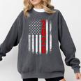 Senior Class Of 2026 Patriotic American USA Flag Graduation Comfort Colors Sweatshirt Pepper