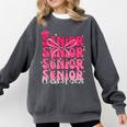 Senior Class Of 2026 Pink Coquette Bow Graduation 2026 Comfort Colors Sweatshirt Pepper