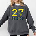 Senior Class Of 2027 Graduation Yellow And Blue On The Back Premium Tri-Blend Comfort Colors Sweatshirt Pepper