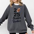 Senior Football Brother Class Of 2025 Graduation Graduate Comfort Colors Sweatshirt Pepper
