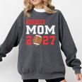 Senior Football Mom 2027 Team Class Of 2027 Graduation Mom Comfort Colors Sweatshirt Pepper