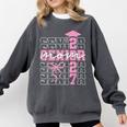 Senior Mom 2027 Class Of 2027 Coquette Bow Graduation 2027 Comfort Colors Sweatshirt Pepper