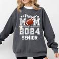 Senior Mom Class Of 2024 Football Proud Mom Graduation Comfort Colors Sweatshirt Pepper
