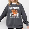 Senior Mom Class Of 2026 Coquette Bow Basketball Graduation Comfort Colors Sweatshirt Pepper