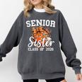 Senior Sister Class Of 2026 Coquette Basketball Graduation Comfort Colors Sweatshirt Pepper