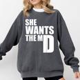 She Wants The MD Shirt Medical Graduation Doctor Comfort Colors Sweatshirt Pepper