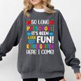 So Long Preschool Kindergarten Here I Come Graduation Comfort Colors Sweatshirt Pepper