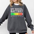 Social Battery Low Energy Antisocial Introvert Comfort Colors Sweatshirt Pepper Social Battery Low Energy Antisocial Introvert Comfort Colors Sweatshirt Pepper