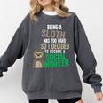 Social Work Student Masters Degree Graduation Comfort Colors Sweatshirt Pepper