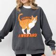 SOCIALLY AWKWARD FUNNY CAT ANTISOCIAL INTROVERT WEIRD Comfort Colors Sweatshirt Pepper SOCIALLY AWKWARD FUNNY CAT ANTISOCIAL INTROVERT WEIRD Comfort Colors Sweatshirt Pepper