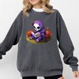 Spooky Grim Reaper Reading A Book Cute Creepy Halloween Comfort Colors Sweatshirt Pepper Spooky Grim Reaper Reading A Book Cute Creepy Halloween Comfort Colors Sweatshirt Pepper