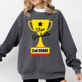 Star Graduate Second Grade Graduation Trophy Cup Comfort Colors Sweatshirt Pepper