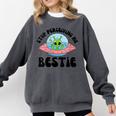 Stop Perceiving Me Bestie Alien Neurodivergent Introvert Comfort Colors Sweatshirt Pepper