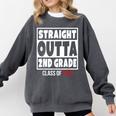 Straight Outta 2nd Grade Class Of 2028 Shirt Graduation Comfort Colors Sweatshirt Pepper