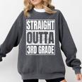 Straight Outta 3rd Grade Graduation Class 2025 Third Grade Comfort Colors Sweatshirt Pepper