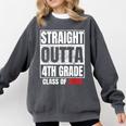 Straight Outta 4th Grade Graduation Class 2028 Fourth Grade Comfort Colors Sweatshirt Pepper