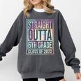 Straight Outta 6th Grade Class Of 2022 School Graduation Comfort Colors Sweatshirt Pepper