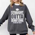 Straight Outta Culinary School Graduation Idea Class Of 2025 Comfort Colors Sweatshirt Pepper