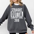 Straight Outta Elementary School 2019 Graduation Fun Comfort Colors Sweatshirt Pepper