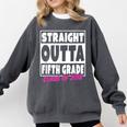 Straight Outta Fifth Grade Class Of 2018 Graduation Comfort Colors Sweatshirt Pepper