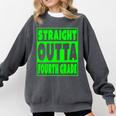 Straight Outta Fourth Grade Graduation Class Comfort Colors Sweatshirt Pepper