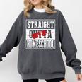 Straight Outta Homeschool Shirt Graduation Comfort Colors Sweatshirt Pepper