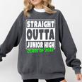 Straight Outta Junior High School Class Of 2022 Graduation Comfort Colors Sweatshirt Pepper