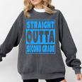 Straight Outta Second Grade Graduation Class Comfort Colors Sweatshirt Pepper
