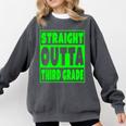 Straight Outta Third Grade Graduation Class Comfort Colors Sweatshirt Pepper