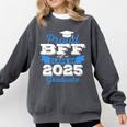 Super Proud Bff Of 2025 Graduate Senior Graduation Family Premium Comfort Colors Sweatshirt Pepper