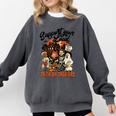 Support Your Local Trick Or Treaters Retro Spooky Nostalgia Comfort Colors Sweatshirt Pepper