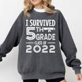 I Survived 5th Grade Class Of 2022 Graduation Student Comfort Colors Sweatshirt Pepper
