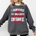I Survived My Brother's Juris Doctor Degree Graduation Comfort Colors Sweatshirt Pepper