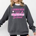 I Survived Cosmetology School Graduation Cosmetology Grad Comfort Colors Sweatshirt Pepper