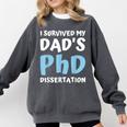 i Survived My Dad's Phd Dissertation College Graduation 2021 Comfort Colors Sweatshirt Pepper