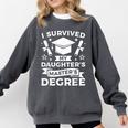 I Survived My Daughter's Master's Degree Graduation Comfort Colors Sweatshirt Pepper