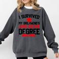 I Survived My Girlfriend's Juris Doctor Degree Graduation Comfort Colors Sweatshirt Pepper