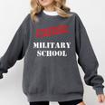 I Survived Military School Graduation Straight Outta Comfort Colors Sweatshirt Pepper